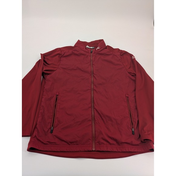 KJUS Retention Golf Full Zip Mock Neck Quilted Jacket 54/XL Red‎